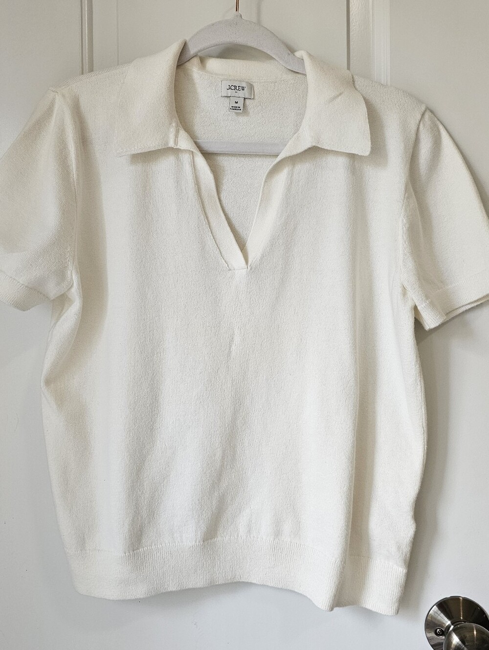 J Crew Cotton Cashmere Polo Top